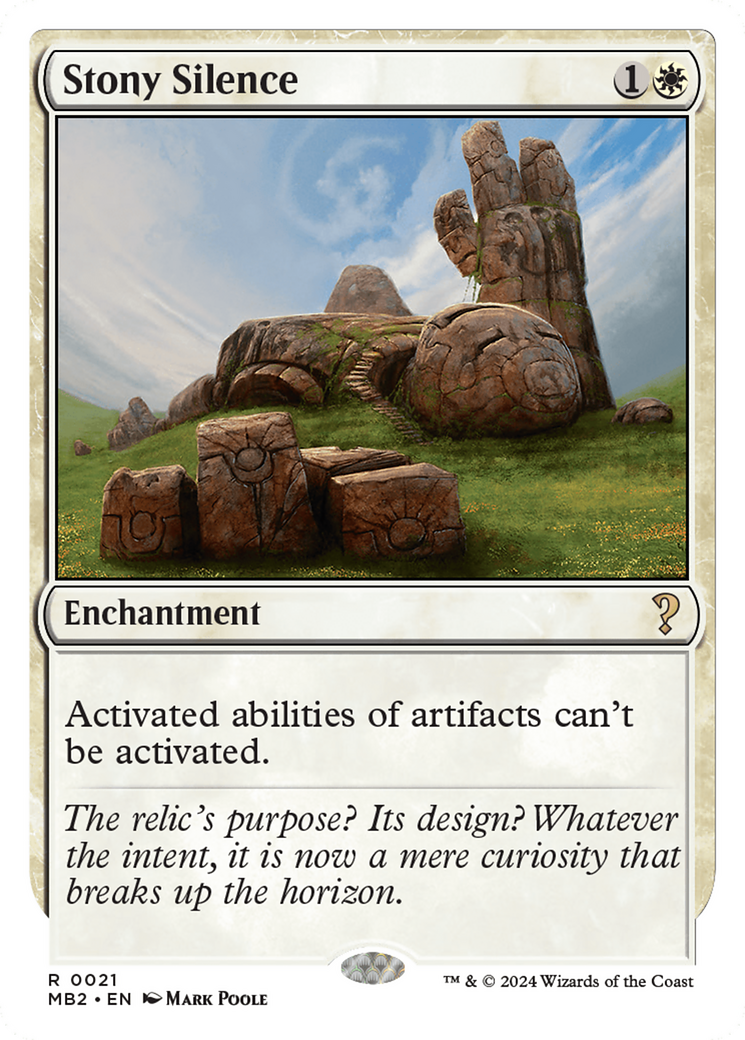 Stony Silence (White Border) [Mystery Booster 2] | Exor Games Dartmouth