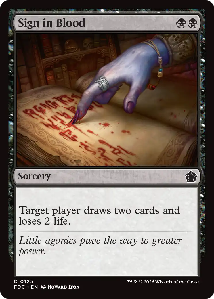 Sign in Blood [Foundations Commander] | Exor Games Dartmouth