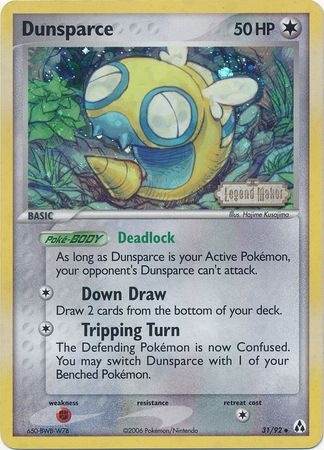 Dunsparce (31/92) (Stamped) [EX: Legend Maker] | Exor Games Dartmouth
