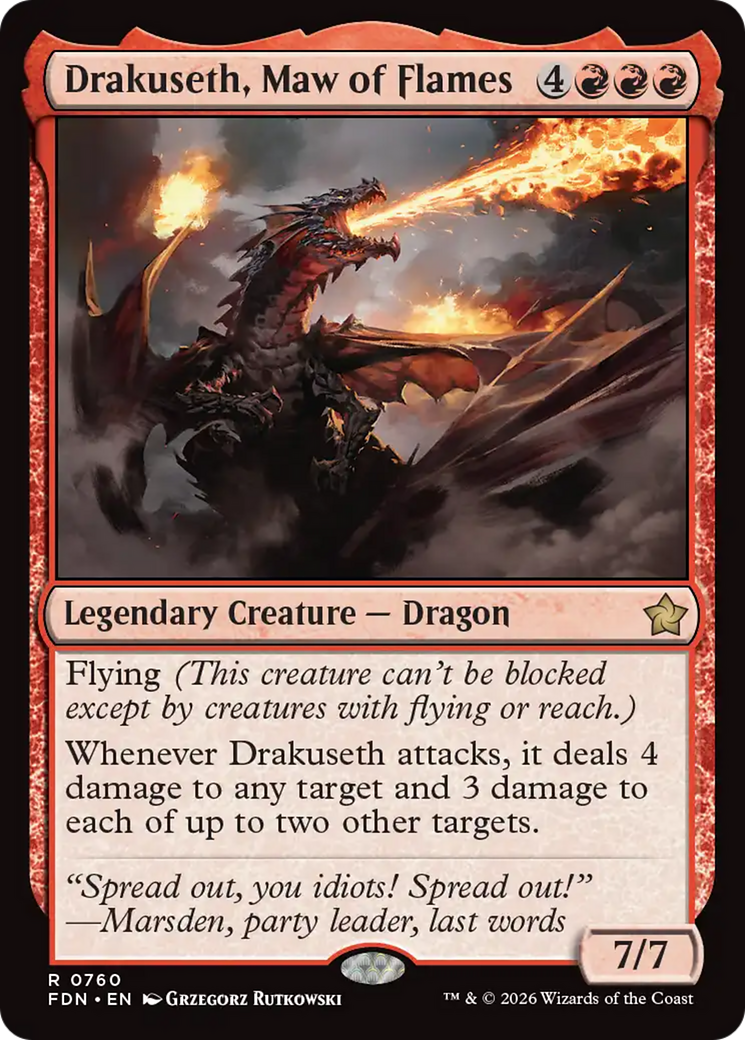 Drakuseth, Maw of Flames (0760) [Foundations] | Exor Games Dartmouth