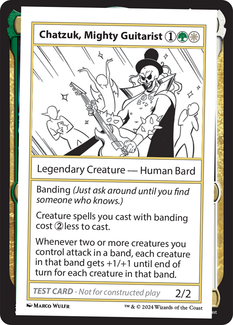 Chatzuk, Mighty Guitarist [Mystery Booster 2 Playtest Cards] | Exor Games Dartmouth