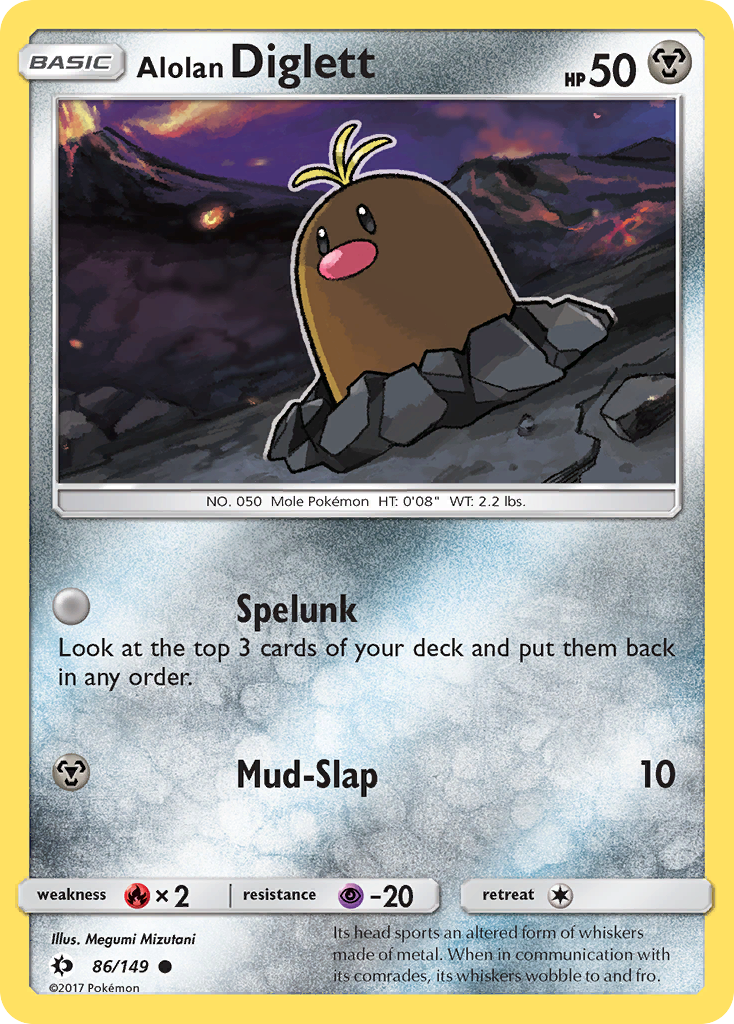 Alolan Diglett (86/149) [Sun & Moon: Base Set] | Exor Games Dartmouth