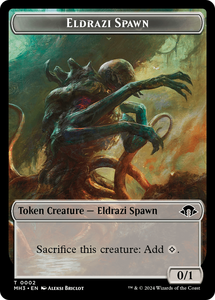 Eldrazi Spawn // Fanatic of Rhonas Double-Sided Token [Modern Horizons 3 Tokens] | Exor Games Dartmouth