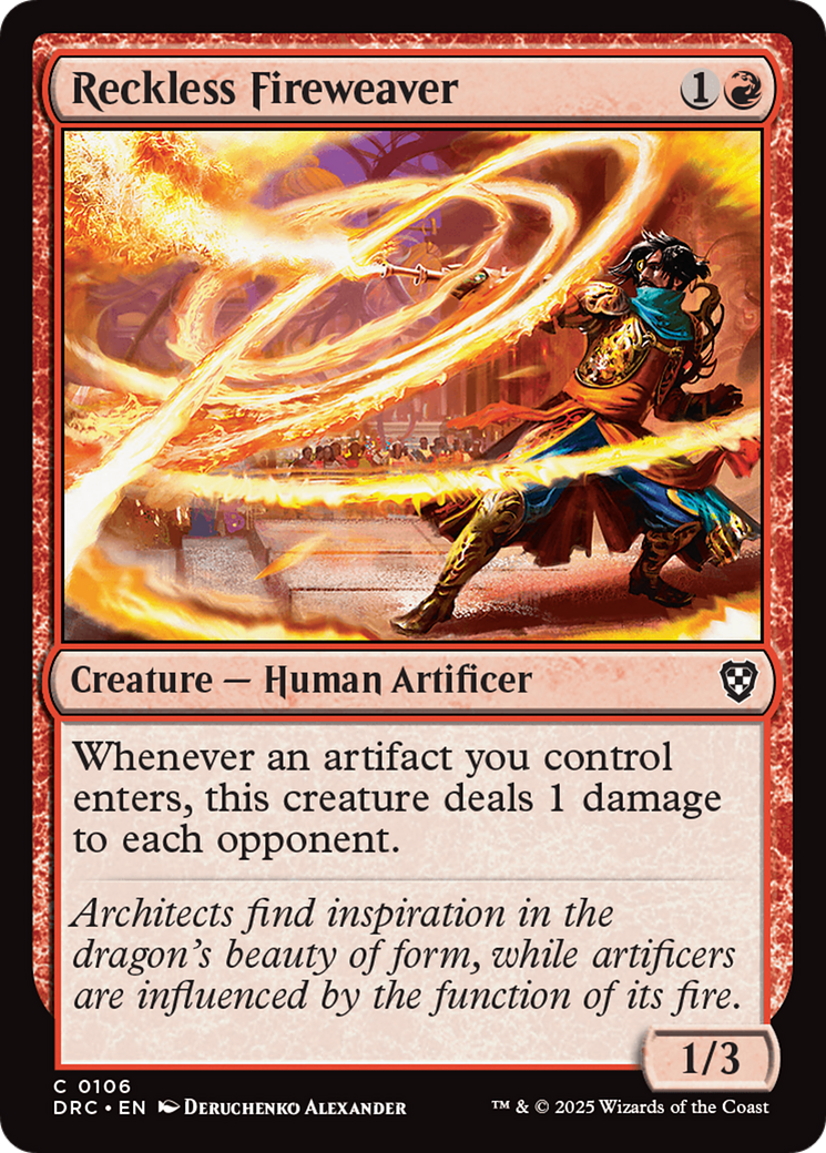 Reckless Fireweaver [Aetherdrift Commander] | Exor Games Dartmouth