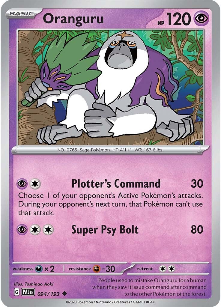 Oranguru (094/193) [Scarlet & Violet: Paldea Evolved] | Exor Games Dartmouth