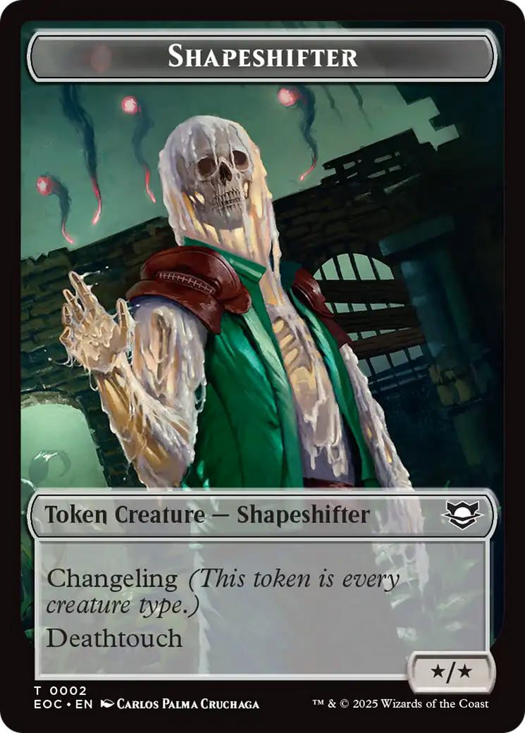 Shapeshifter // Golem (0013) Double-Sided Token [Edge of Eternities Commander Tokens] | Exor Games Dartmouth