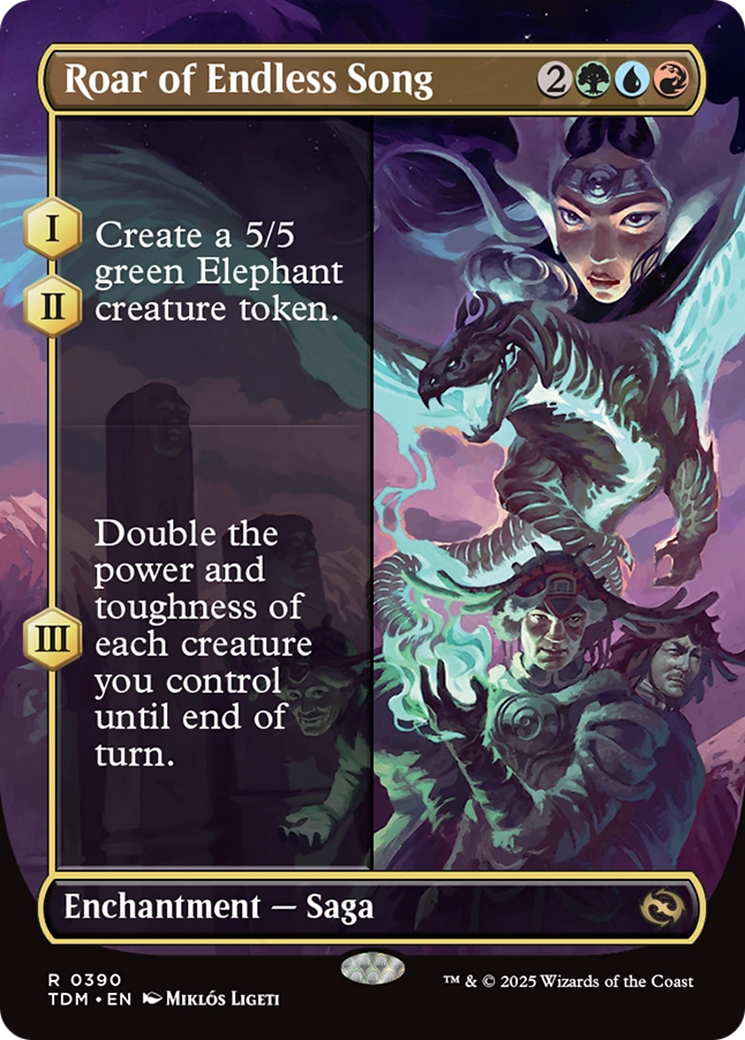 Roar of Endless Song (Borderless) [Tarkir: Dragonstorm] | Exor Games Dartmouth