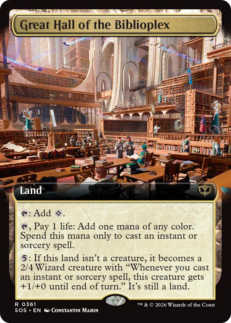 Great Hall of the Biblioplex (Extended Art) [Secrets of Strixhaven] | Exor Games Dartmouth