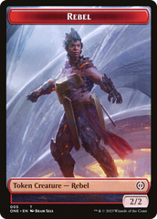 Rebel // The Hollow Sentinel Double-Sided Token [Phyrexia: All Will Be One Tokens] | Exor Games Dartmouth