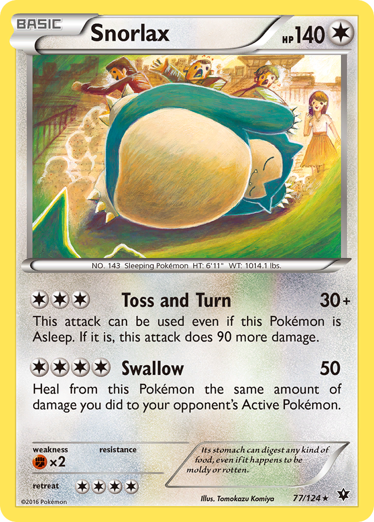 Snorlax (77/124) [XY: Fates Collide] | Exor Games Dartmouth
