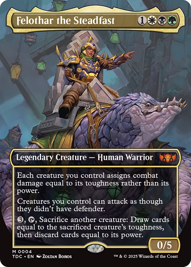 Felothar the Steadfast (Borderless) [Tarkir: Dragonstorm Commander] | Exor Games Dartmouth