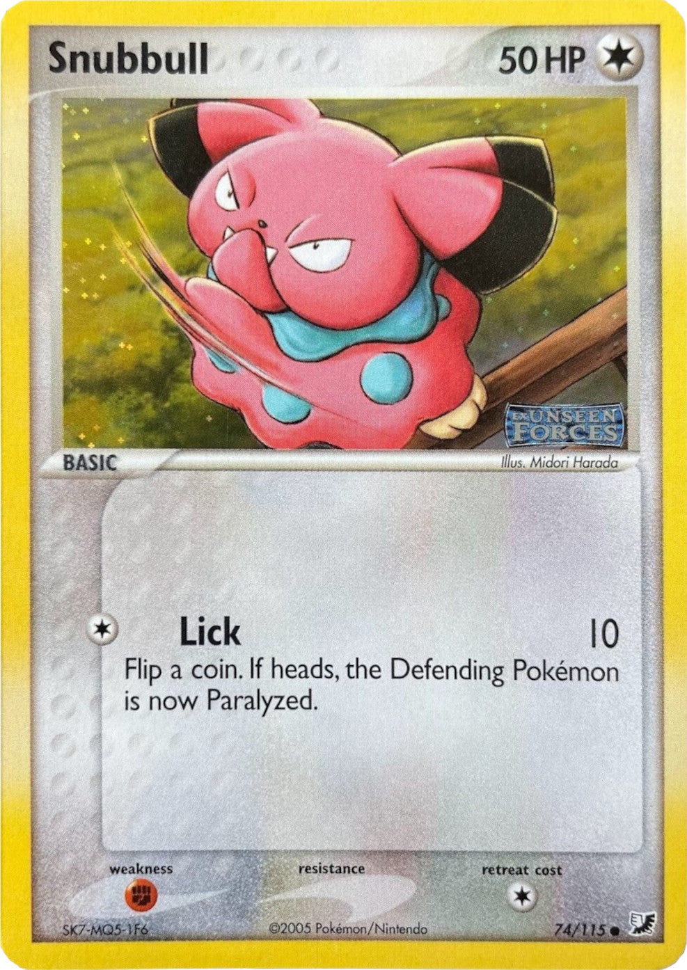 Snubbull (74/115) (Stamped) [EX: Unseen Forces] | Exor Games Dartmouth
