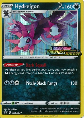 Hydreigon (SWSH037) (Prerelease Promo) [Sword & Shield: Black Star Promos] | Exor Games Dartmouth