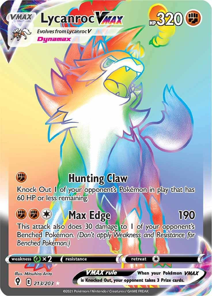 Lycanroc VMAX (213/203) [Sword & Shield: Evolving Skies] | Exor Games Dartmouth