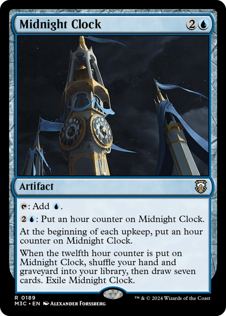 Midnight Clock (Ripple Foil) [Modern Horizons 3 Commander] | Exor Games Dartmouth