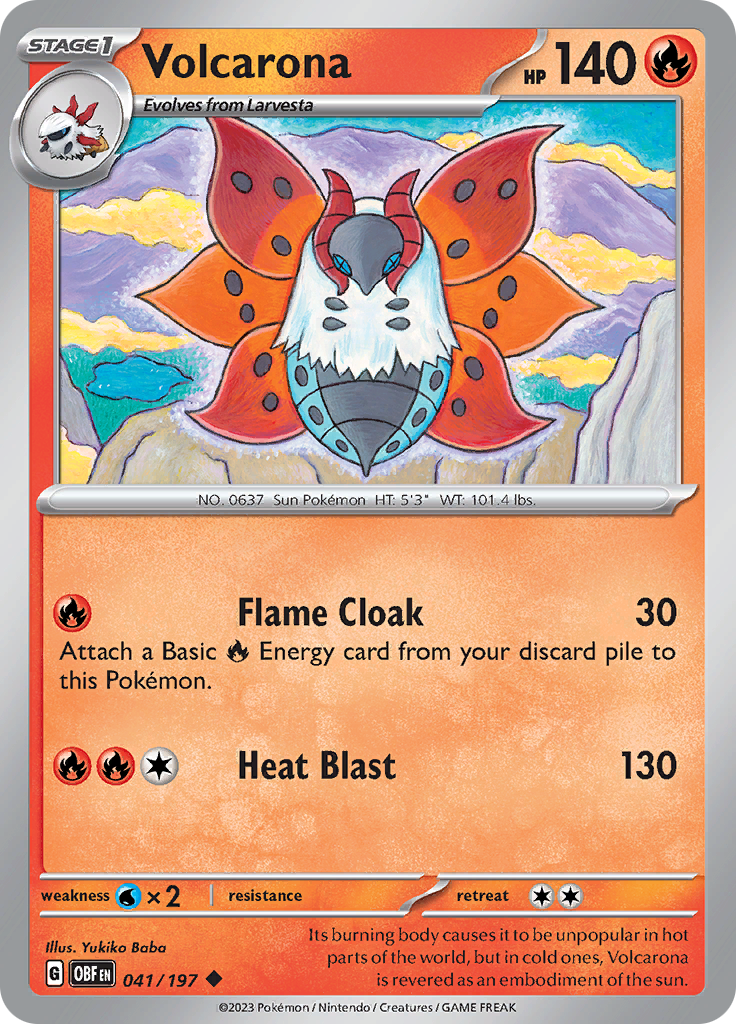 Volcarona (041/197) [Scarlet & Violet: Obsidian Flames] | Exor Games Dartmouth