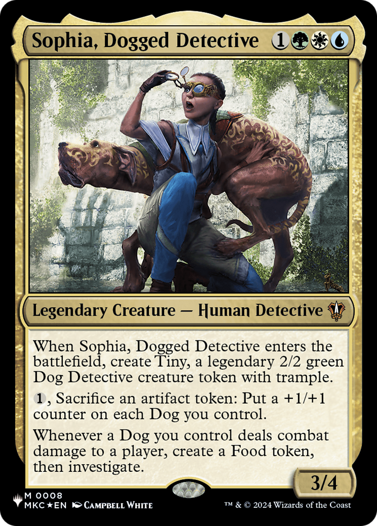 Sophia, Dogged Detective (MKC) [The List] | Exor Games Dartmouth