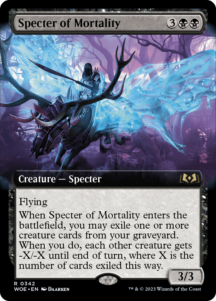 Specter of Mortality (Extended Art) [Wilds of Eldraine] | Exor Games Dartmouth