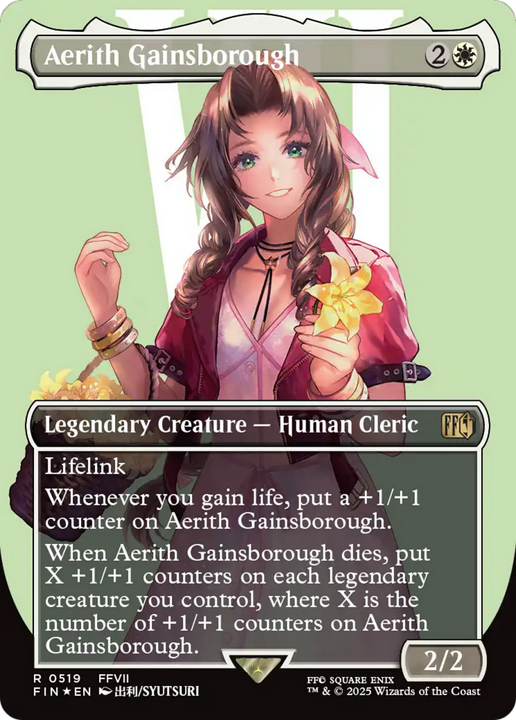 Aerith Gainsborough (Borderless) (Surge Foil) [FINAL FANTASY] | Exor Games Dartmouth