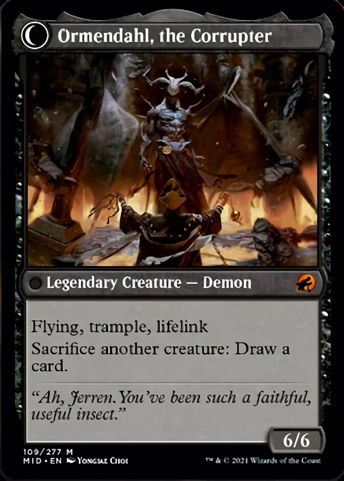 Jerren, Corrupted Bishop // Ormendahl, the Corrupted [Innistrad: Midnight Hunt] | Exor Games Dartmouth