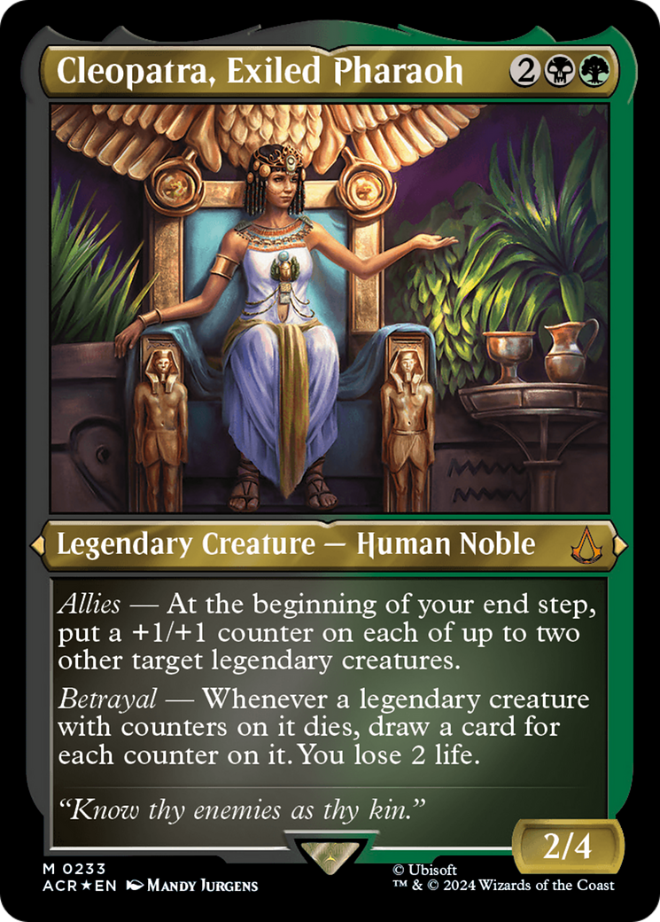 Cleopatra, Exiled Pharaoh (Foil Etched) [Assassin's Creed] | Exor Games Dartmouth