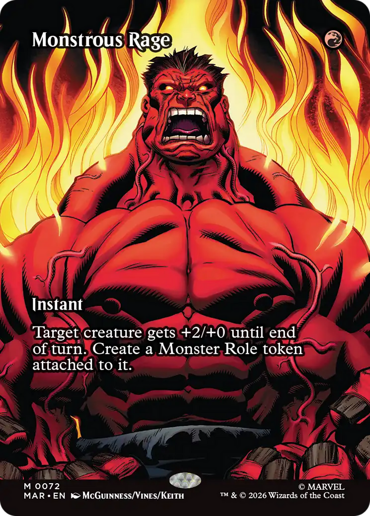Monstrous Rage (Borderless) [Marvel Universe: Eternal-Legal] | Exor Games Dartmouth