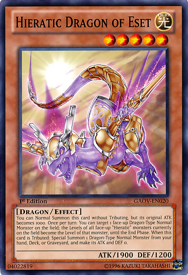 Hieratic Dragon of Eset [GAOV-EN020] Common | Exor Games Dartmouth