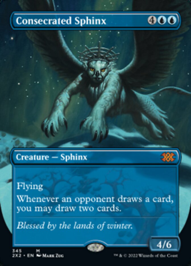 Consecrated Sphinx (Borderless Alternate Art) [Double Masters 2022] | Exor Games Dartmouth