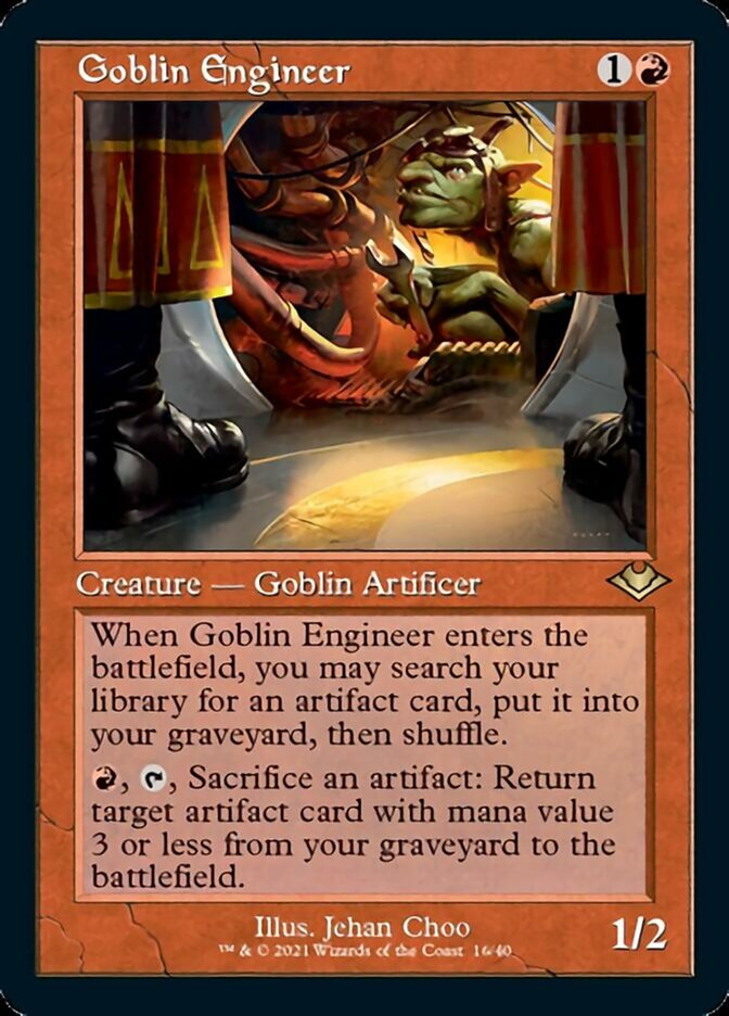 Goblin Engineer (Retro Foil Etched) [Modern Horizons] | Exor Games Dartmouth