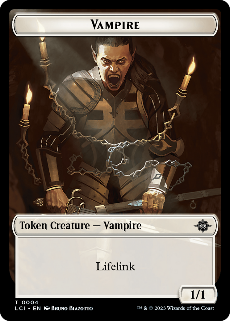 Vampire (0004) // Vampire Demon Double-Sided Token [The Lost Caverns of Ixalan Commander Tokens] | Exor Games Dartmouth