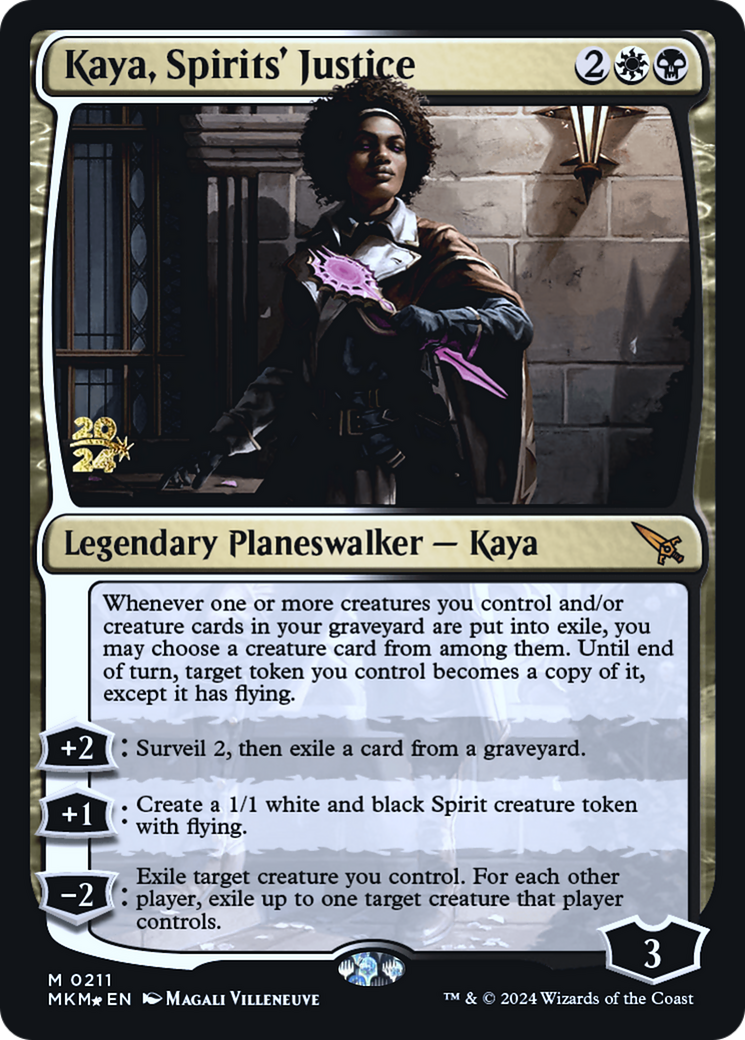 Kaya, Spirits' Justice [Murders at Karlov Manor Prerelease Promos] | Exor Games Dartmouth