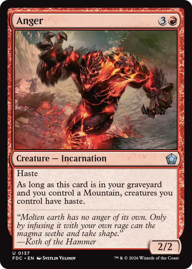 Anger [Foundations Commander] | Exor Games Dartmouth