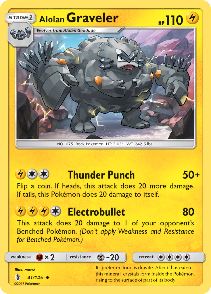 Alolan Graveler (41/145) [Sun & Moon: Guardians Rising] | Exor Games Dartmouth