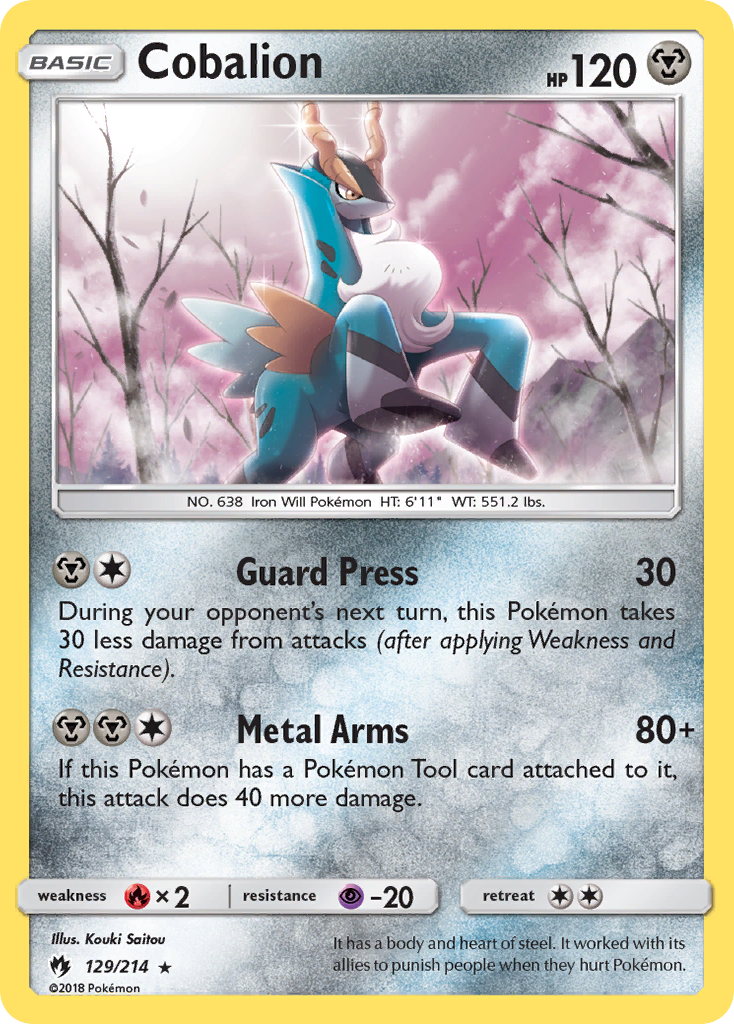 Cobalion (129/214) [Sun & Moon: Lost Thunder] | Exor Games Dartmouth
