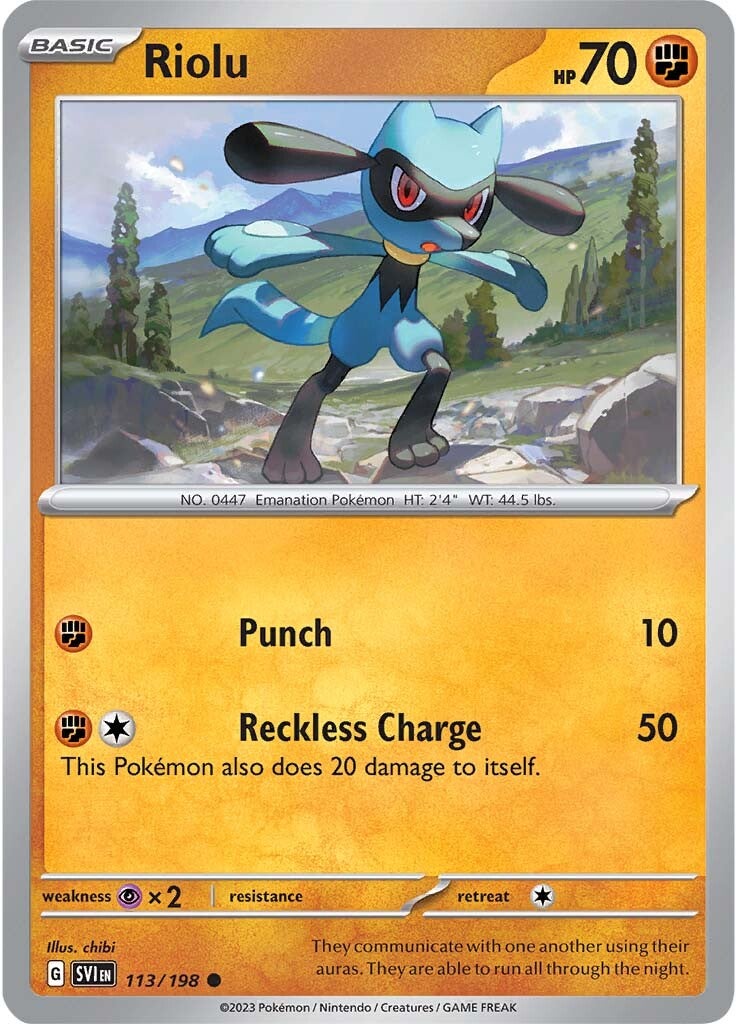 Riolu (113/198) [Scarlet & Violet: Base Set] | Exor Games Dartmouth