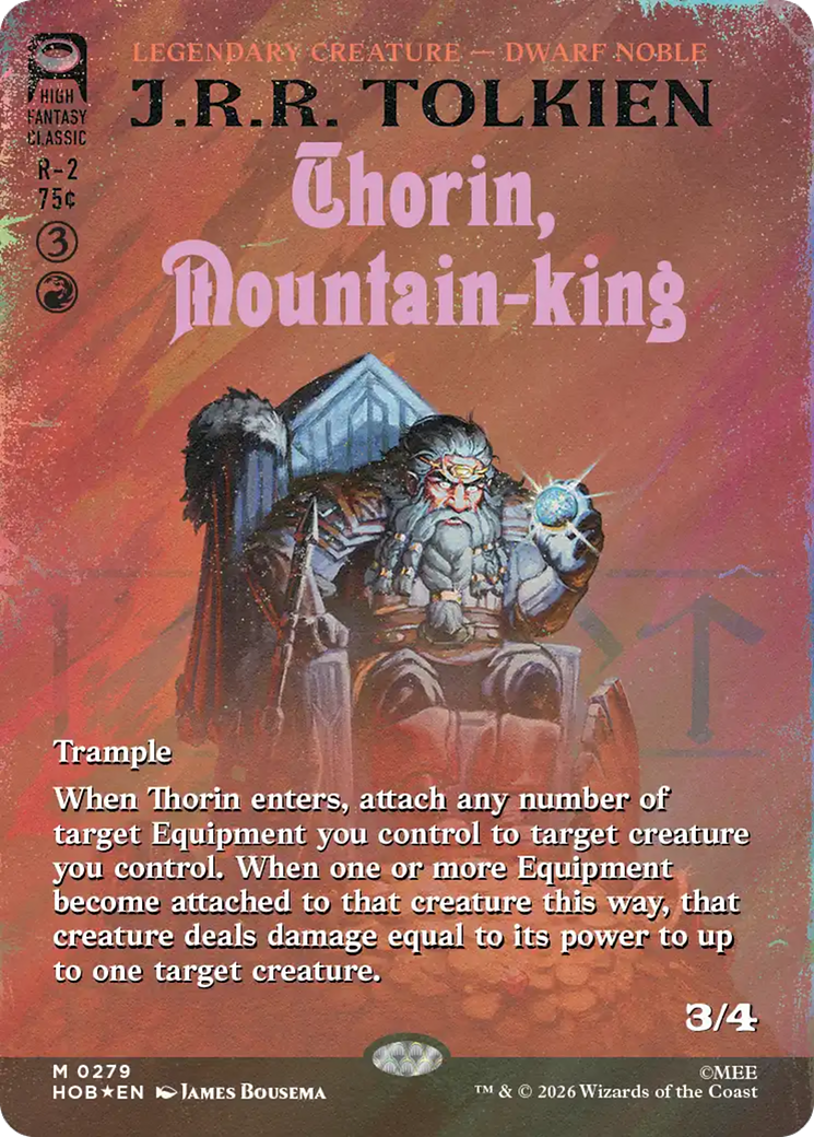 Thorin, Mountain-king (Borderless) (Surge Foil) [The Hobbit] | Exor Games Dartmouth