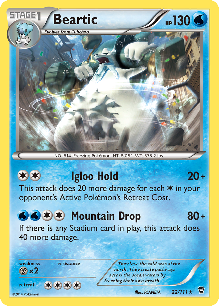 Beartic (22/111) [XY: Furious Fists] | Exor Games Dartmouth