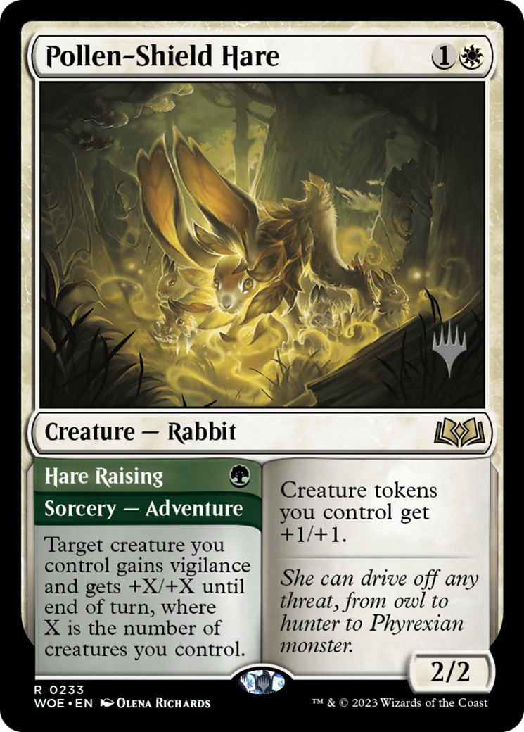 Pollen-Shield Hare // Hare Raising (Promo Pack) [Wilds of Eldraine Promos] | Exor Games Dartmouth