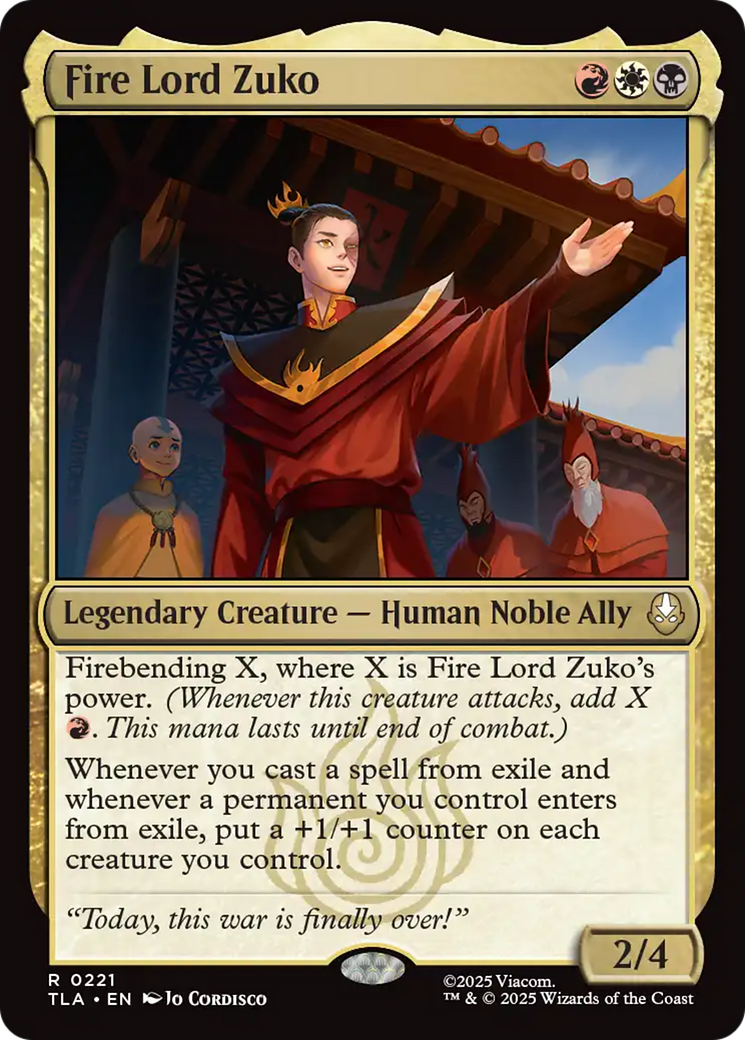 Fire Lord Zuko [Avatar: The Last Airbender] | Exor Games Dartmouth