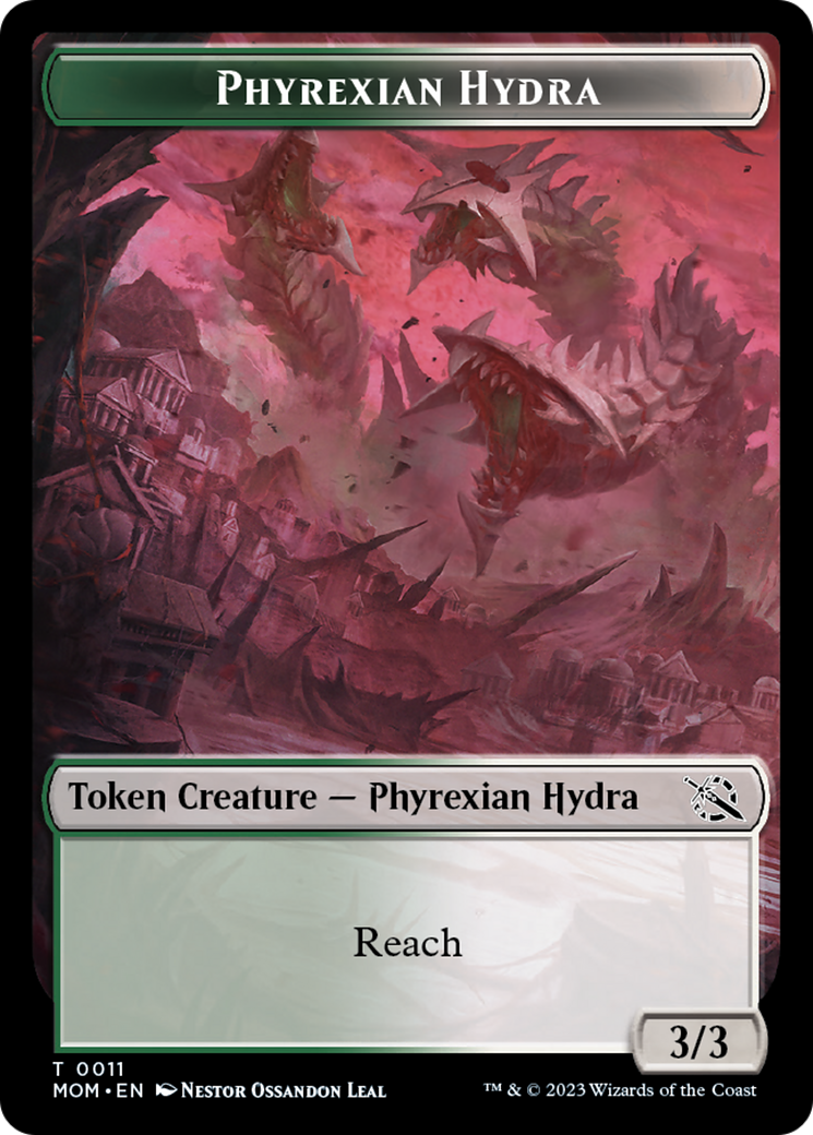 Treasure (21) // Phyrexian Hydra (11) Double-Sided Token [March of the Machine Tokens] | Exor Games Dartmouth