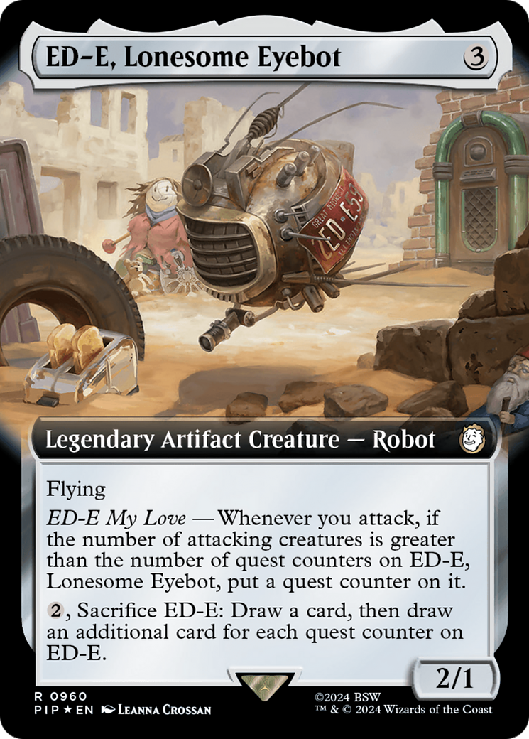 ED-E, Lonesome Eyebot (Extended Art) (Surge Foil) [Fallout] | Exor Games Dartmouth