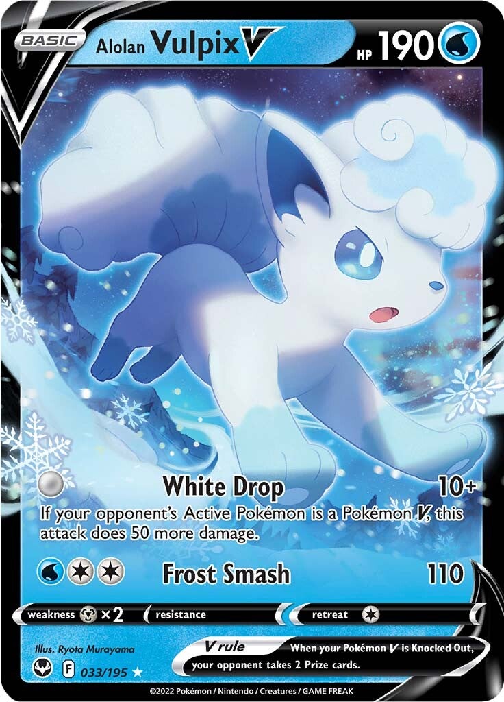 Alolan Vulpix V (033/195) [Sword & Shield: Silver Tempest] | Exor Games Dartmouth