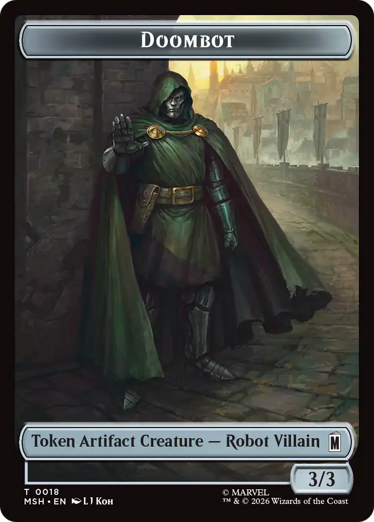 Merfolk // Doombot Double-Sided Token [Marvel Super Heroes Tokens] | Exor Games Dartmouth