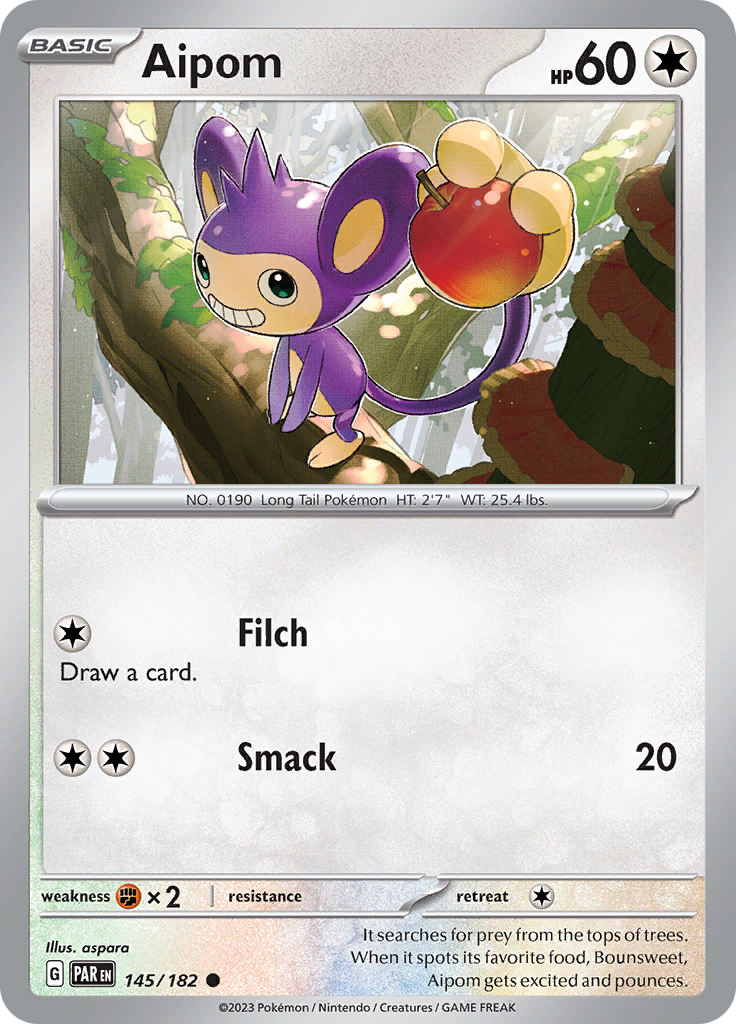 Aipom (145/182) [Scarlet & Violet: Paradox Rift] | Exor Games Dartmouth