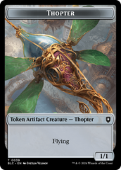 Goblin // Thopter Double-Sided Token [Bloomburrow Commander Tokens] | Exor Games Dartmouth