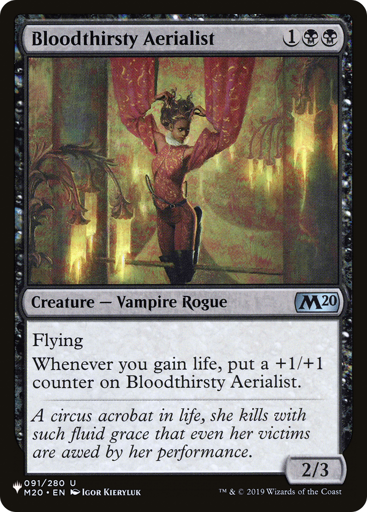 Bloodthirsty Aerialist [The List] | Exor Games Dartmouth