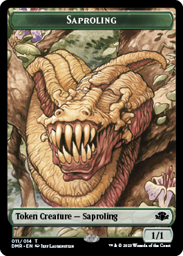 Insect // Saproling Double-Sided Token [Dominaria Remastered Tokens] | Exor Games Dartmouth