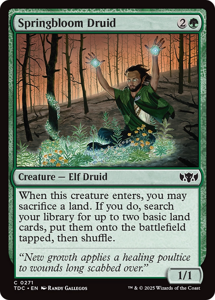 Springbloom Druid [Tarkir: Dragonstorm Commander] | Exor Games Dartmouth