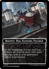 Bounty: Paq, Fleeting Filcher // Bounty Rules Double-Sided Token [Outlaws of Thunder Junction Commander Tokens] | Exor Games Dartmouth