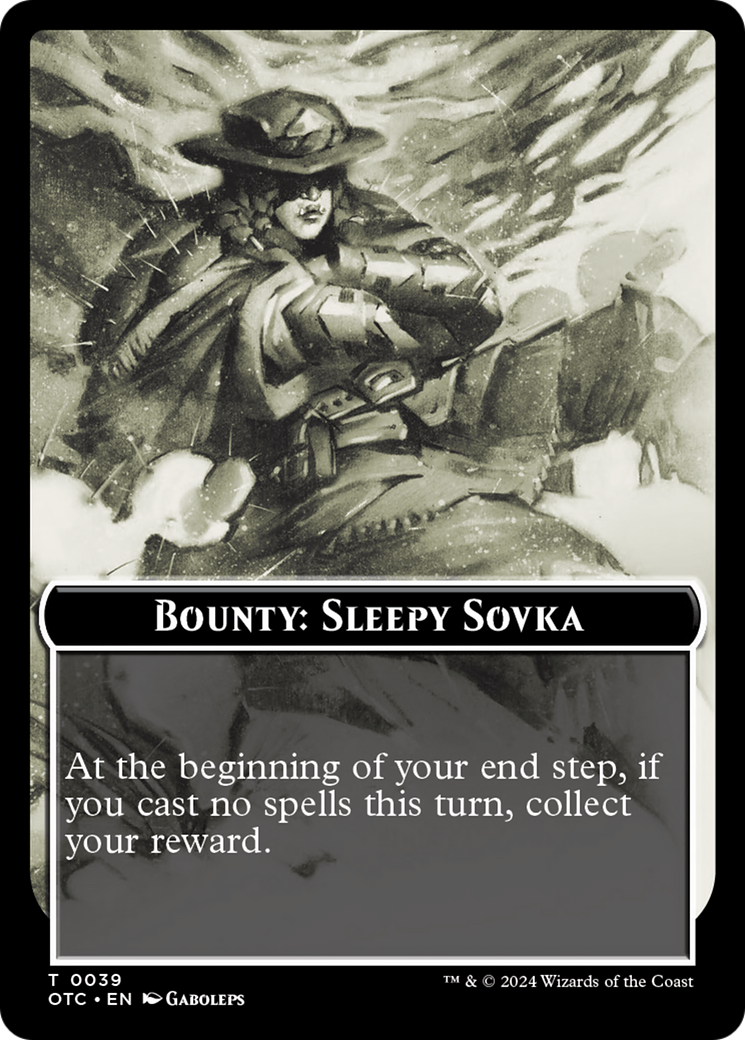 Bounty: Sleepy Sovka // Bounty Rules Double-Sided Token [Outlaws of Thunder Junction Commander Tokens] | Exor Games Dartmouth